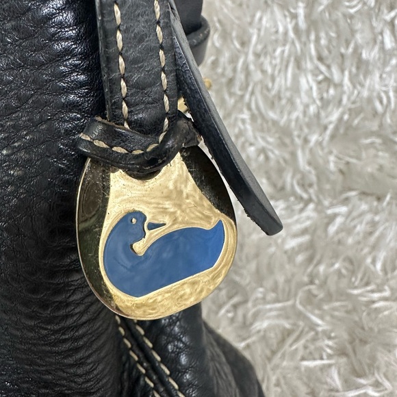 Dooney and Burke East West Slouch Black Pebbled Leather Hobo Bag - Picture 7 of 12